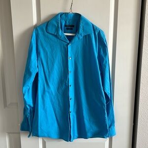 Van Huesen Men’s Aqua Dress Shirt